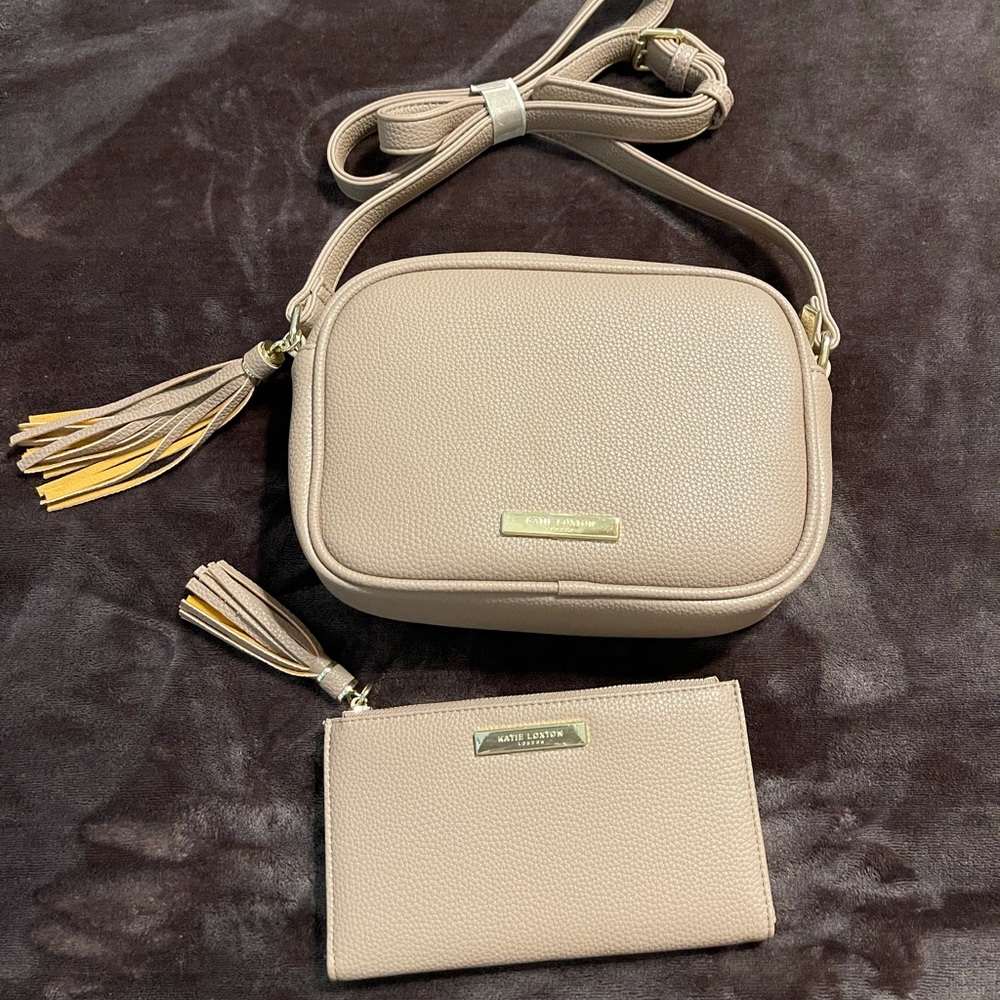 Brand new Katie Loxton purse and wallet in beige.